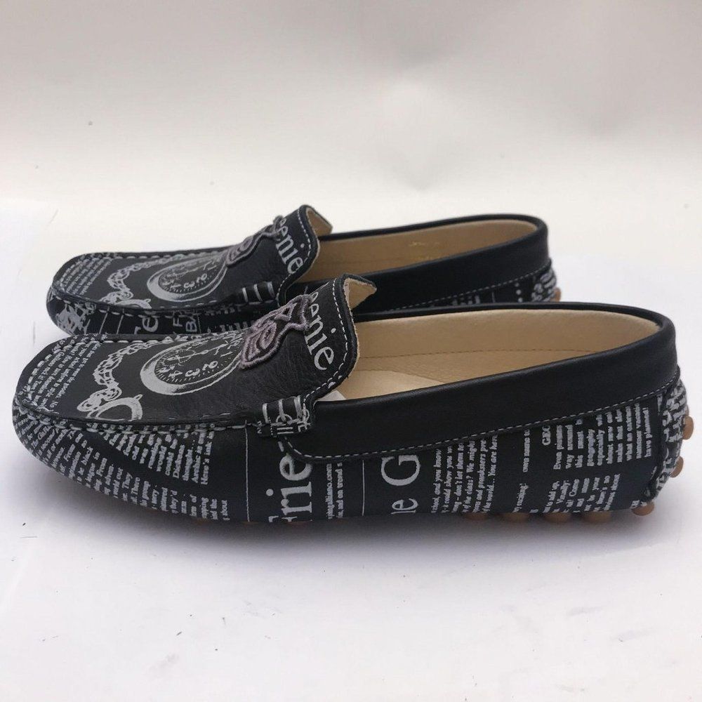 NEW Dior by John Galliano Newspaper Print Driving Loafers Size 3.5 US, 3… - Picture 5 of 16